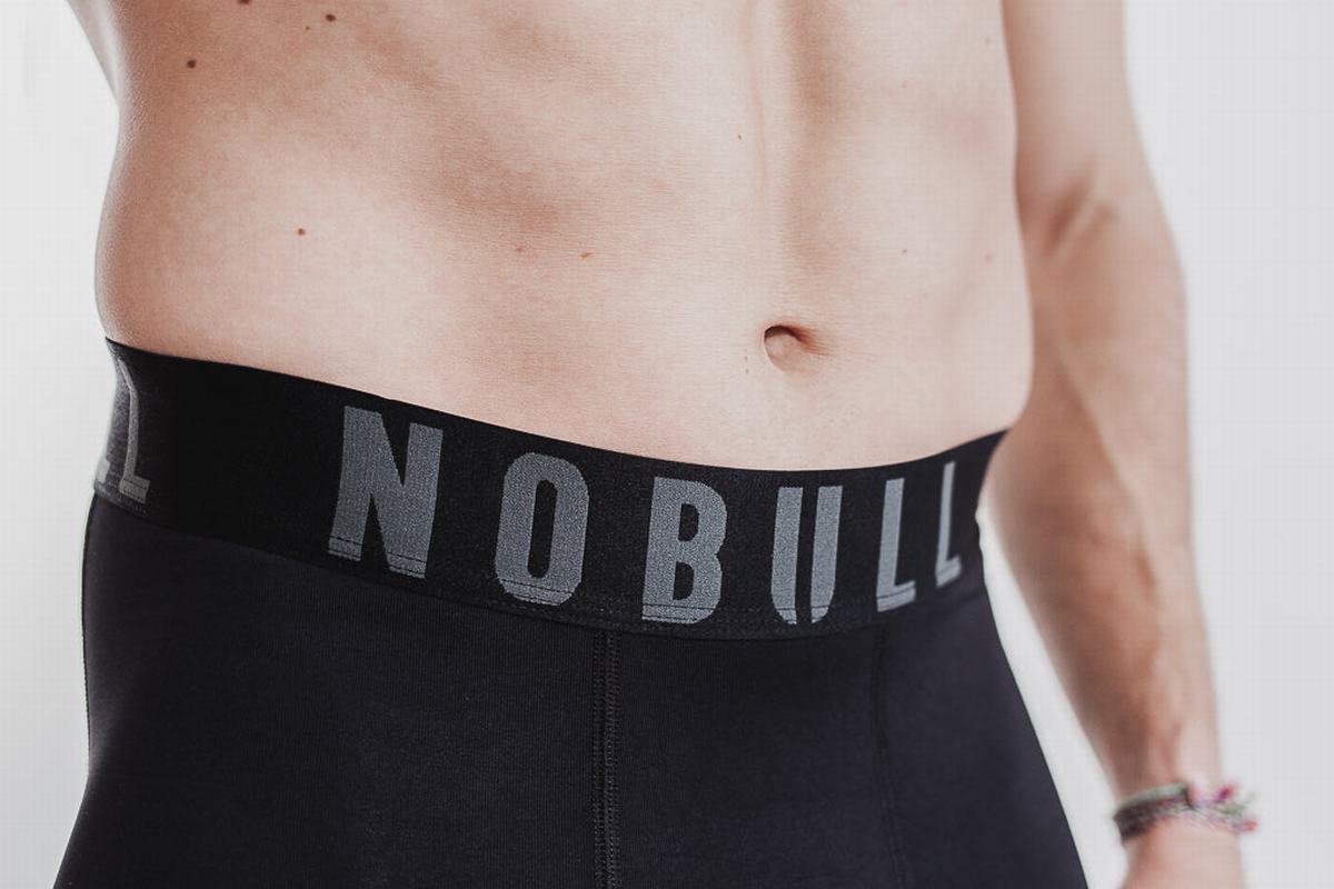 Nobull Compression Men's Tights Black | Australia (WR6103)